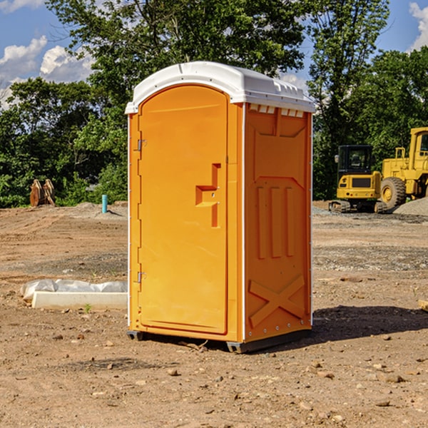 how often are the portable restrooms cleaned and serviced during a rental period in Grayling MI